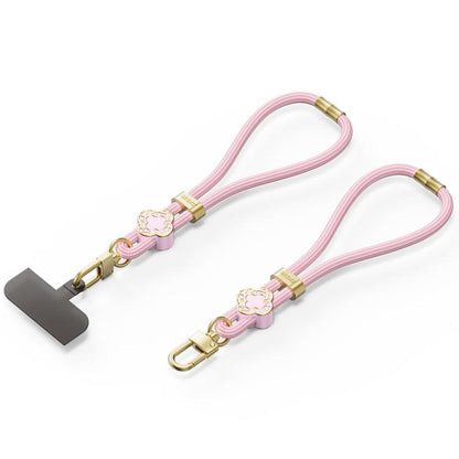 DUX DUCIS Série Garden Cordon court ajustable pour téléphone portable motif Bégonia (rose clair)
