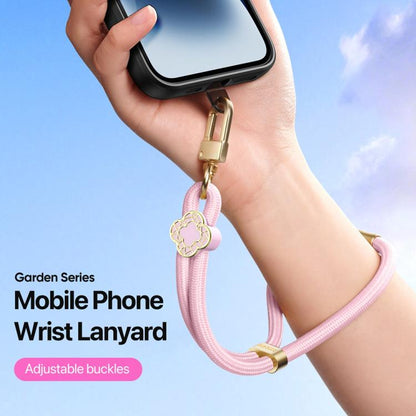 DUX DUCIS Série Garden Cordon court ajustable pour téléphone portable motif Bégonia (rose clair)