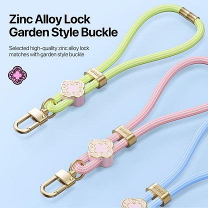 DUX DUCIS Série Garden Cordon court ajustable pour téléphone portable motif Bégonia (rose clair)