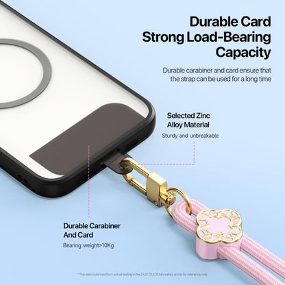 DUX DUCIS Série Garden Cordon court ajustable pour téléphone portable motif Bégonia (rose clair)