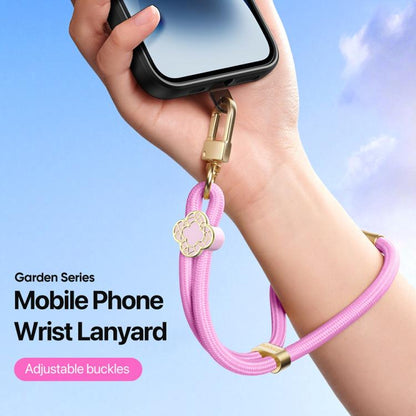 DUX DUCIS Garden Series Begonia Pattern Adjustable Short Phone Lanyard(Pink)