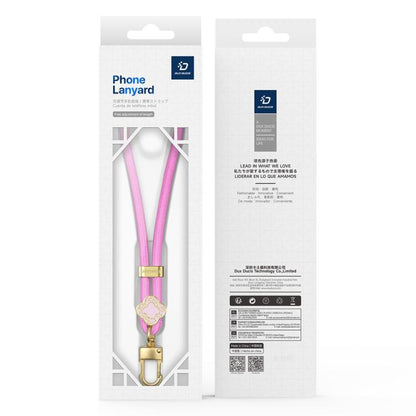 DUX DUCIS Garden Series Begonia Pattern Adjustable Short Phone Lanyard(Pink)