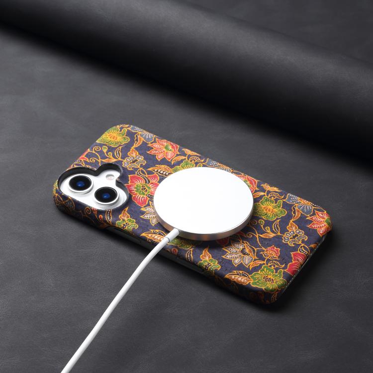For iPhone 16 Denior A16 Flower Language Series MagSafe PC Phone Case(Classical Flower)