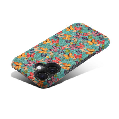 For iPhone 16 Plus Denior A16 Flower Language Series MagSafe PC Phone Case(Butterflies)