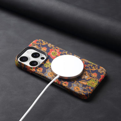 For iPhone 16 Pro Denior A16 Flower Language Series MagSafe PC Phone Case(Classical Flower)