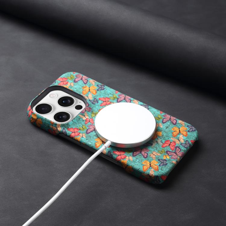Pour iPhone 16 Pro Max Denior A16 Étui de téléphone PC MagSafe série Flower Language (Papillons)