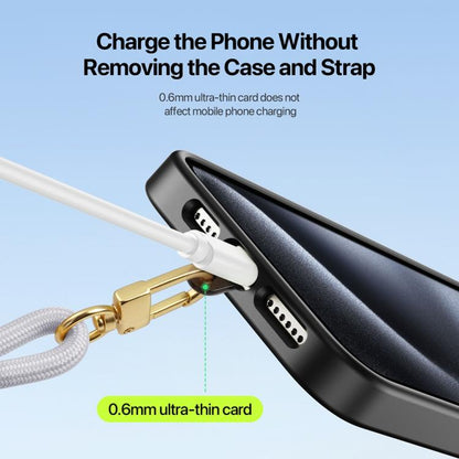 DUX DUCIS Garden Series Broken Ice Pattern Adjustable Short Phone Lanyard(Grey)