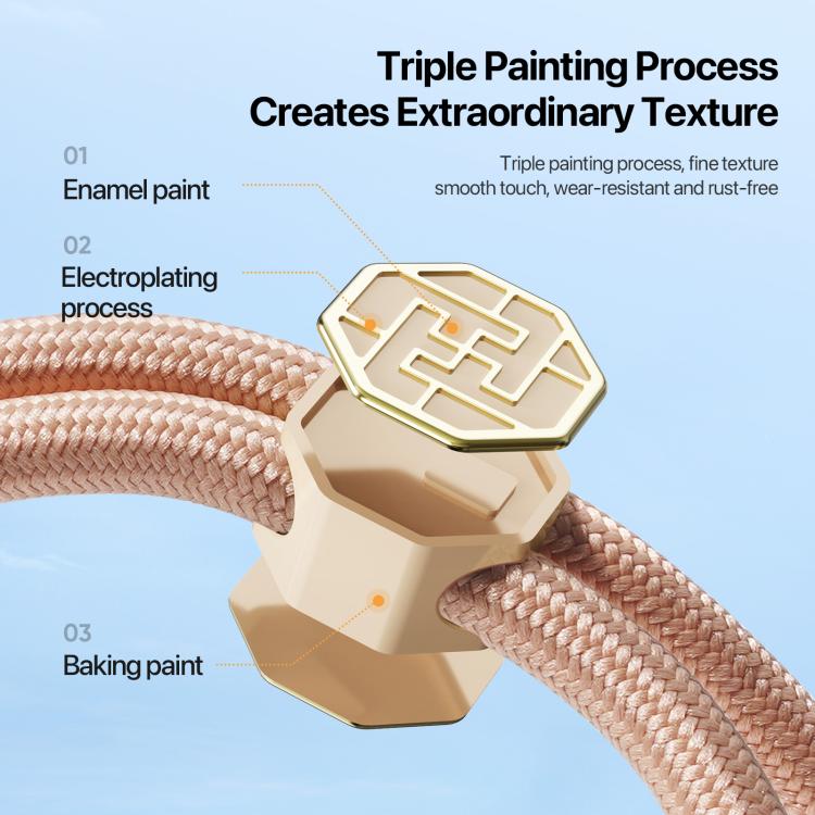 DUX DUCIS Garden Series Swastika Pattern Adjustable Short Phone Lanyard(Amber Color)