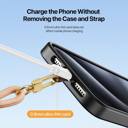 DUX DUCIS Garden Series Swastika Pattern Adjustable Short Phone Lanyard(Amber Color)