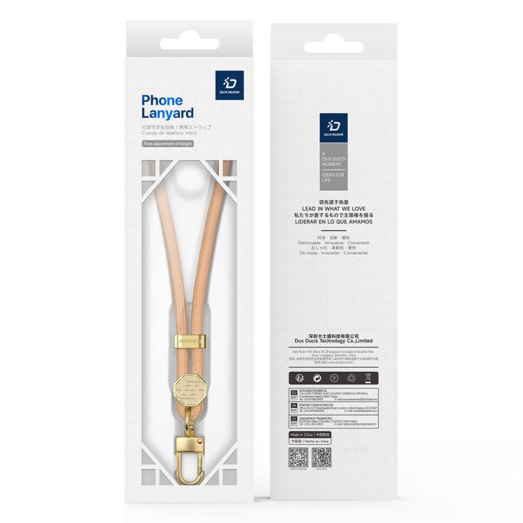 DUX DUCIS Garden Series Swastika Pattern Adjustable Short Phone Lanyard(Amber Color)