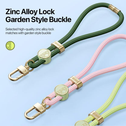 DUX DUCIS Garden Series Tile Pattern Adjustable Short Phone Lanyard(Army Green)