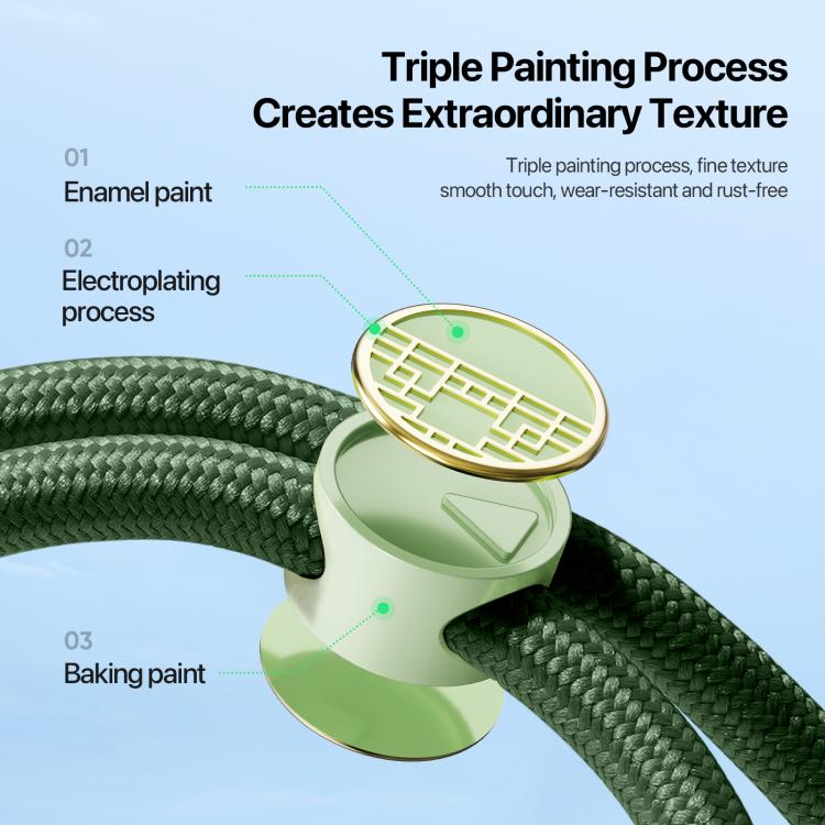 DUX DUCIS Garden Series Tile Pattern Adjustable Short Phone Lanyard(Army Green)