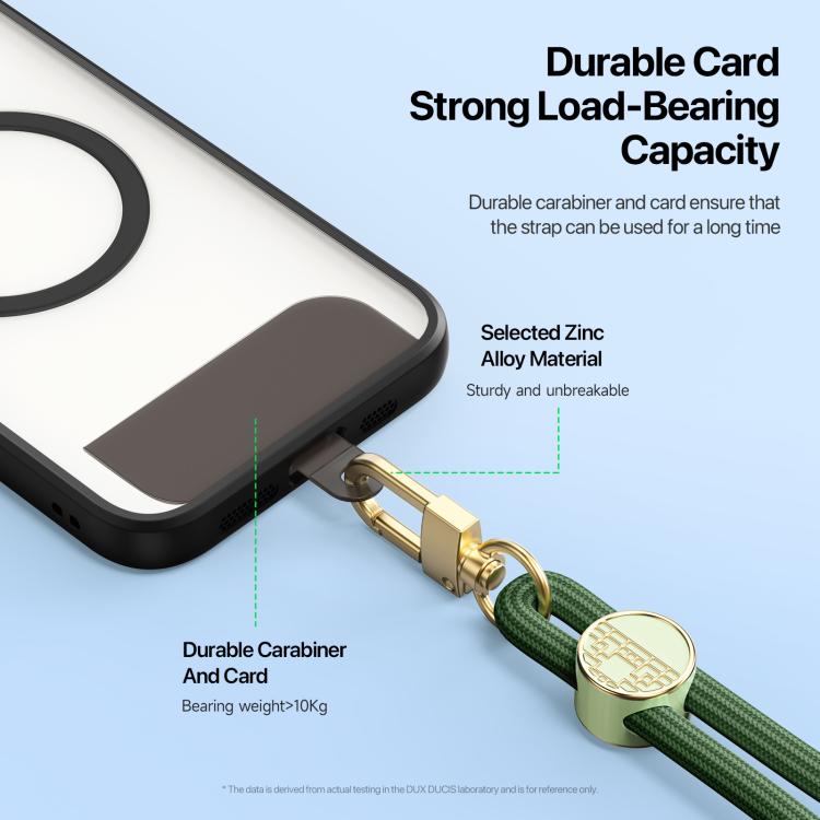 DUX DUCIS Garden Series Tile Pattern Adjustable Short Phone Lanyard(Army Green)