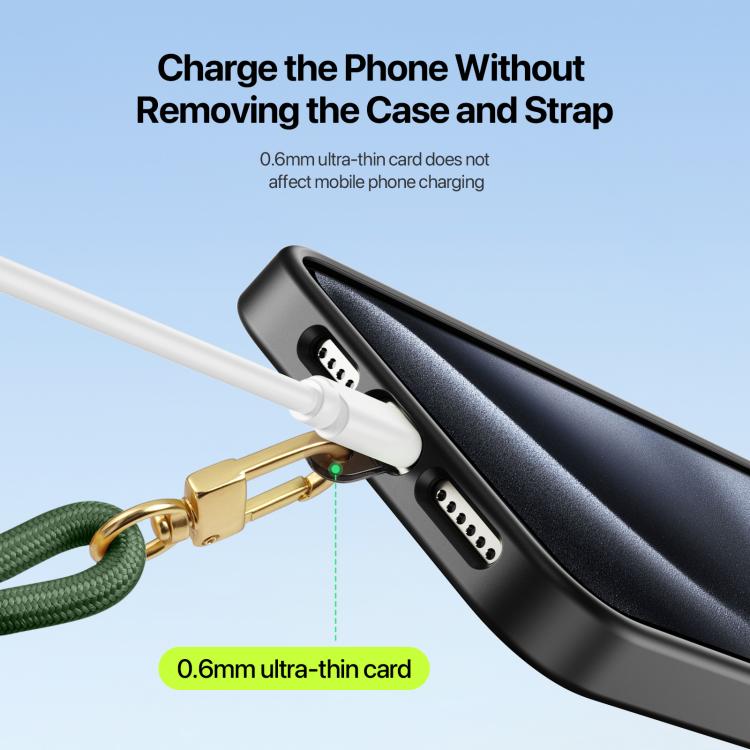 DUX DUCIS Garden Series Tile Pattern Adjustable Short Phone Lanyard(Army Green)