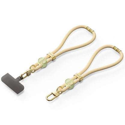 DUX DUCIS Garden Series Tile Pattern Adjustable Short Phone Lanyard(Glaze Yellow)