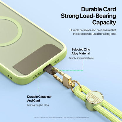 DUX DUCIS Garden Series Tile Pattern Adjustable Short Phone Lanyard(Green Yellow)