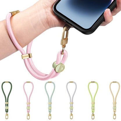 DUX DUCIS Garden Series Tile Pattern Adjustable Short Phone Lanyard(Green Yellow)