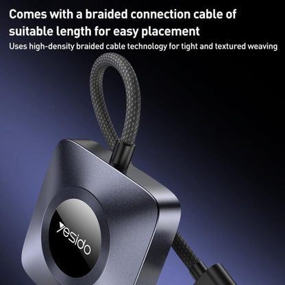 Yesido KM23 Wireless CarPlay with USB to Type-C Adapter(Grey)