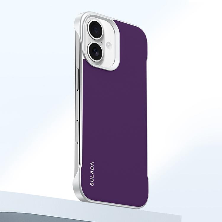 For iPhone 16 SULADA Skin Feel Liquid Leather Shockproof Phone Case(Purple)