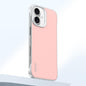 For iPhone 16 SULADA Skin Feel Liquid Leather Shockproof Phone Case(Pink)