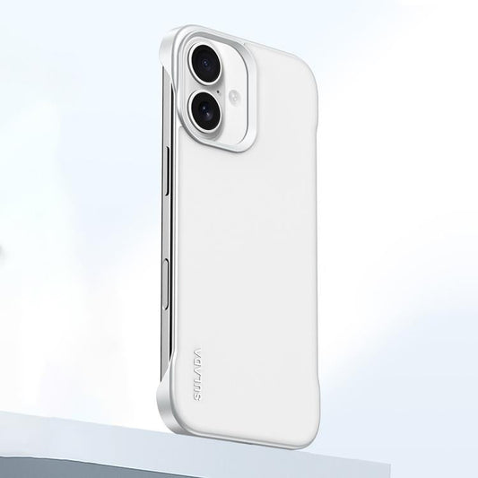 Pour iPhone 16 Plus SULADA Housse de protection antichoc en cuir liquide effet peau (blanc)