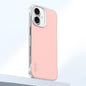 For iPhone 16 Plus SULADA Skin Feel Liquid Leather Shockproof Phone Case(Pink)