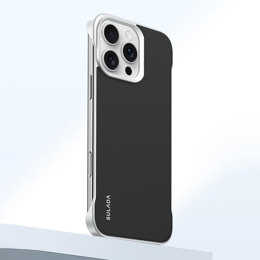 Pour iPhone 16 Pro, étui de téléphone antichoc SULADA en cuir liquide "Skin Feel" (noir)