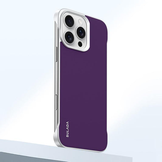 Pour iPhone 16 Pro SULADA Étui de téléphone antichoc en cuir liquide doux au toucher (violet)