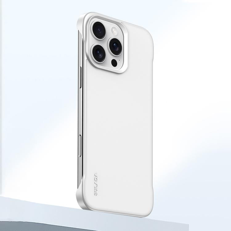 For iPhone 16 Pro SULADA Skin Feel Liquid Leather Shockproof Phone Case(White)