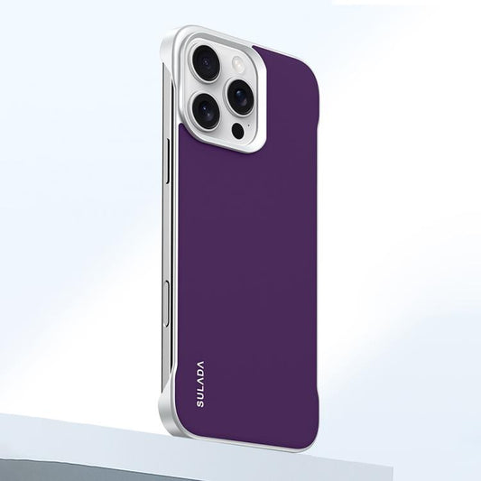 Pour iPhone 16 Pro Max SULADA Étui de protection antichoc en cuir liquide doux au toucher (violet)
