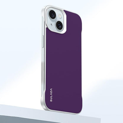 For iPhone 15 SULADA Skin Feel Liquid Leather Shockproof Phone Case(Purple)