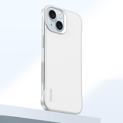 For iPhone 15 SULADA Skin Feel Liquid Leather Shockproof Phone Case(White)