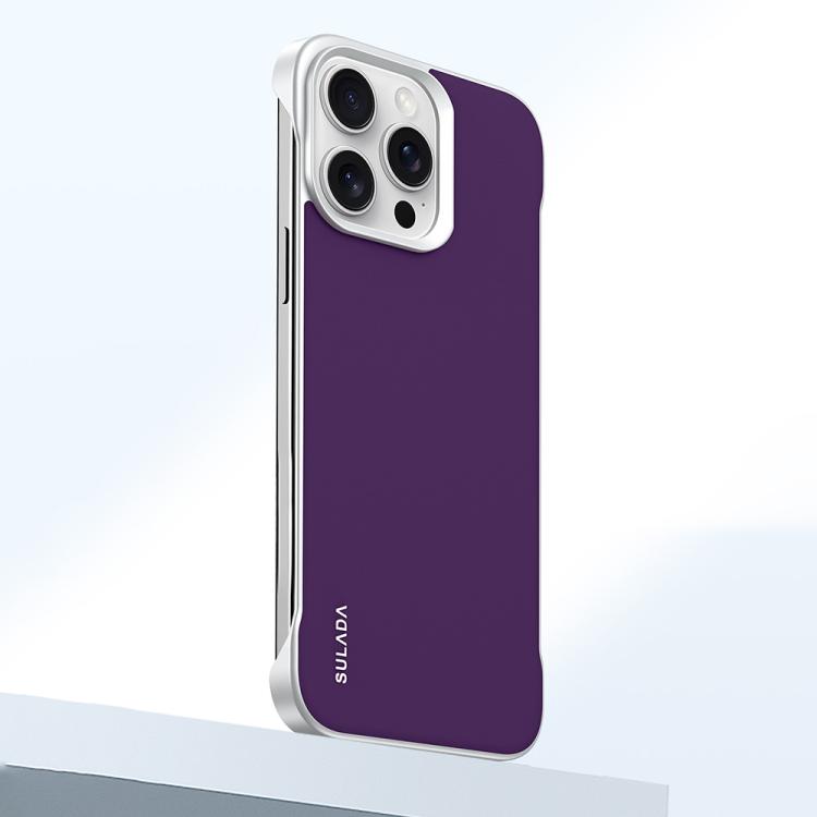 For iPhone 15 Pro SULADA Skin Feel Liquid Leather Shockproof Phone Case(Purple)