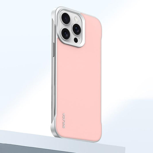 For iPhone 15 Pro SULADA Skin Feel Liquid Leather Shockproof Phone Case(Pink)