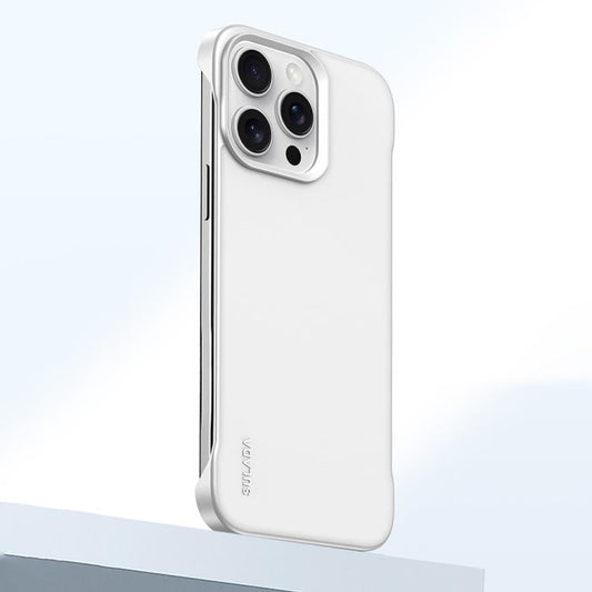 For iPhone 15 Pro Max SULADA Skin Feel Liquid Leather Shockproof Phone Case(White)