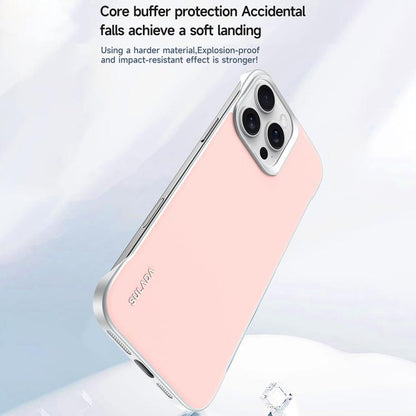For iPhone 15 Pro Max SULADA Skin Feel Liquid Leather Shockproof Phone Case(Pink)