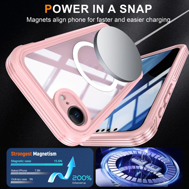 For iPhone 17e / 16e RedPepper Tempered Glass MagSafe Phone Case(Pink)