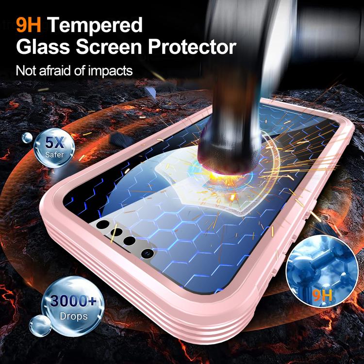 For iPhone 17e / 16e RedPepper Tempered Glass MagSafe Phone Case(Pink)