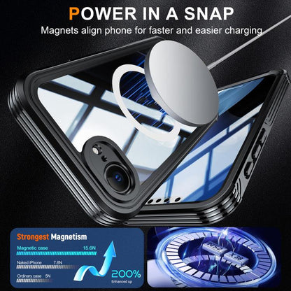 For iPhone 17e / 16e RedPepper Tempered Glass MagSafe Phone Case(Black)