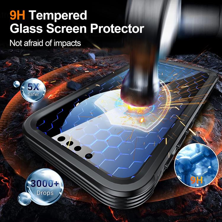 For iPhone 17e / 16e RedPepper Tempered Glass MagSafe Phone Case(Black)