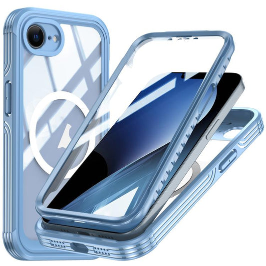 For iPhone 17e / 16e RedPepper Tempered Glass MagSafe Phone Case(Blue)
