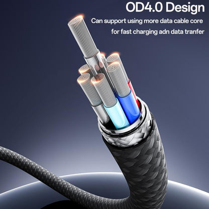 Yesido CA178 Portable Strip PD27W Type-C to 8 Pin Zinc Alloy Data Cable, Length: 20cm(Black)