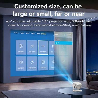 Yesido TV13 1280x720P 190ANSI Android 9.0 Series Smart Projector, Plug:EU Plug(Beige)