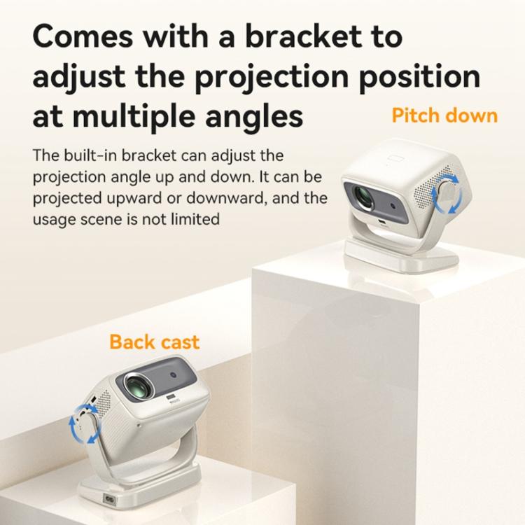 Yesido TV13 1280x720P 190ANSI Android 9.0 Series Smart Projector, Plug:EU Plug(Beige)