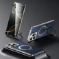 For iPhone 15 Pro Max SULADA Kevlar Texture MagSafe Magnetic Holder Phone Case(Blue)