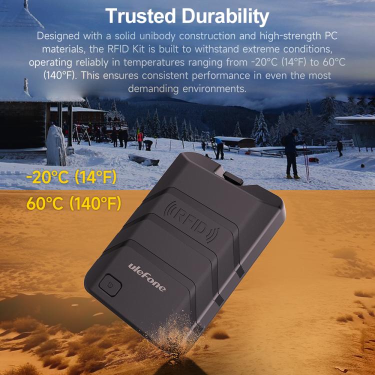 Lecteur de balises RFID UHF portable Ulefone Bluetooth 5.2 (noir)