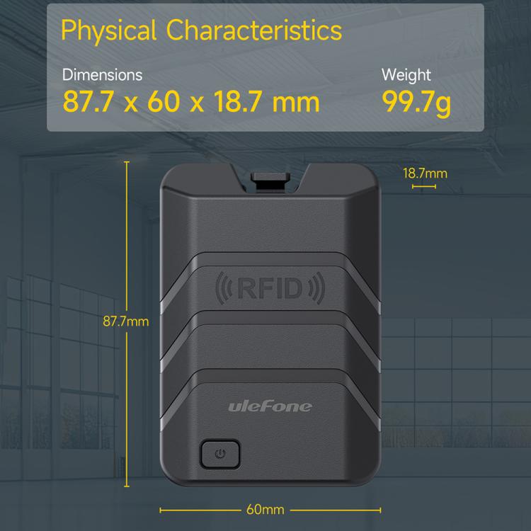 Lecteur de balises RFID UHF portable Ulefone Bluetooth 5.2 (noir)