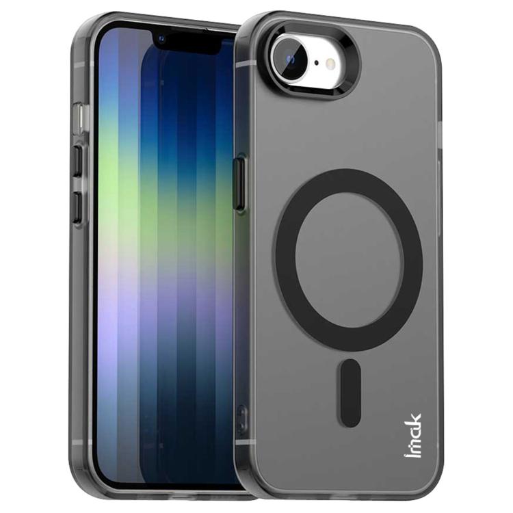 For iPhone 16e / 17e IMAK Candy Series Shockproof MagSafe Phone Case(Black)
