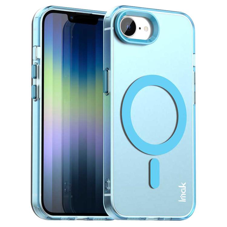 For iPhone 16e / 17e IMAK Candy Series Shockproof MagSafe Phone Case(Blue)