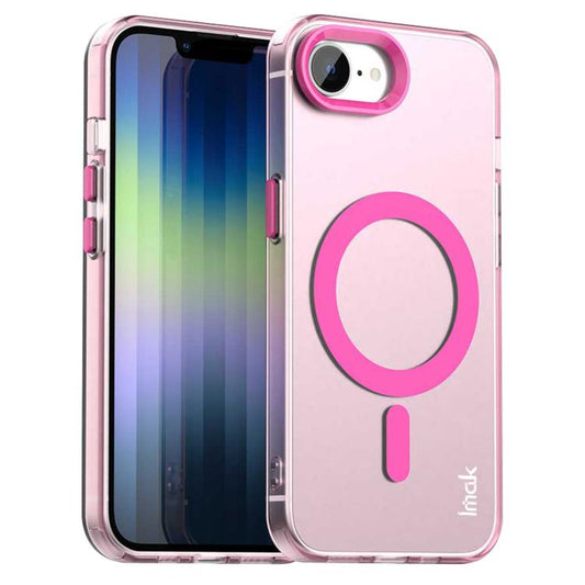 For iPhone 16e / 17e IMAK Candy Series Shockproof MagSafe Phone Case(Red)